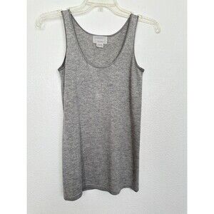 M Patmos Cashmere Silk Blend Tank Gray Scoop Neck Lightweight Women's Size XS